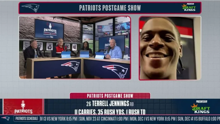 Terrell Jennings Joins Patriots Postgame Show After Scoring First NFL Touchdown Patriots