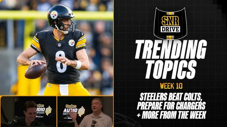 Steelers defeat Colts, Prepare for Colts SNR Drive Trending Topics (Week 10) Pittsburgh Steelers