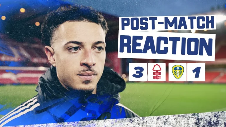We will stick together and regroup Ethan Ampadu Nottingham Forest 3-1 Leeds United