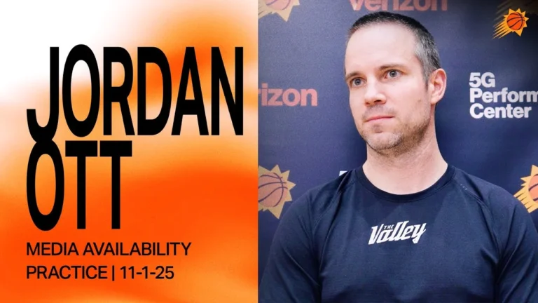 Head Coach Jordan Ott Practice Media Availability Phoenix Suns 11-1-25