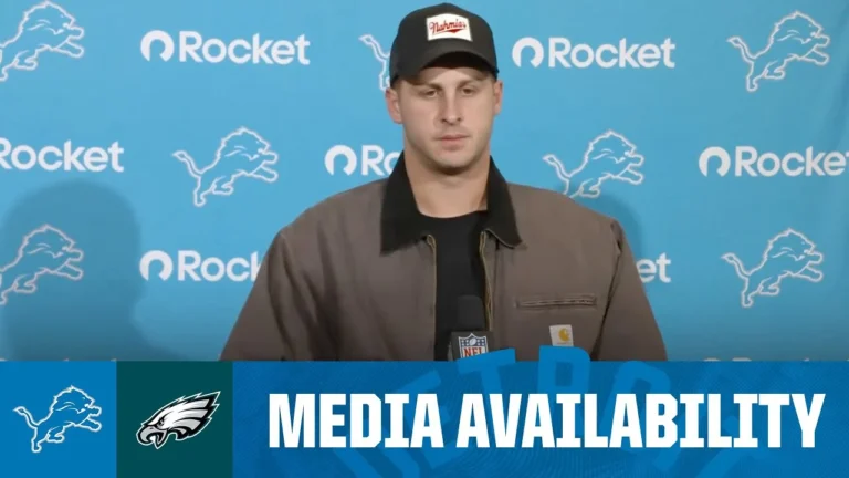 Jared Goff postgame media availability 2025 NFL Regular Season Week 11: Lions at Eagles