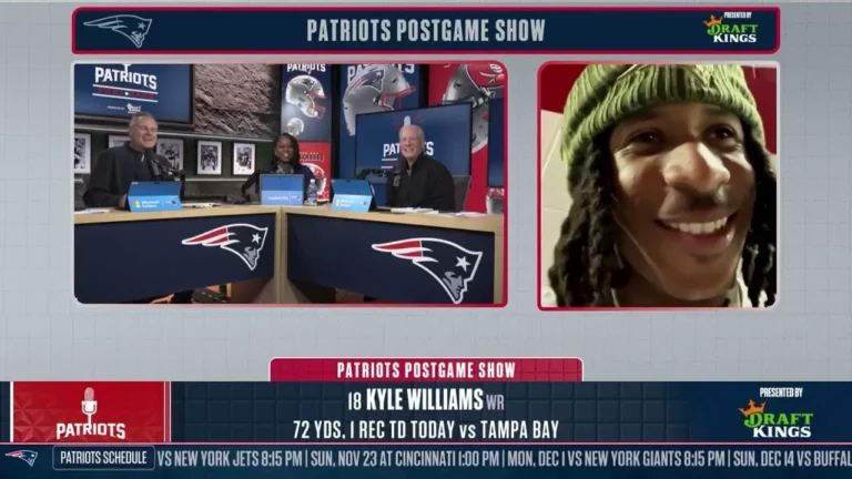 Kyle Williams Joins Patriots Postgame Show After 28-23 Win vs. Tampa Bay NFL Week 10