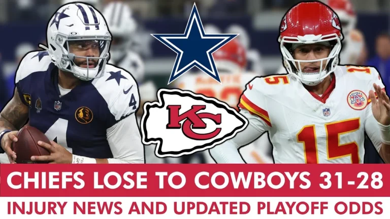 Kansas City Chiefs Lose 31-28 To Dallas Cowboys: Instant Reaction, Injury News, And Playoff Odds