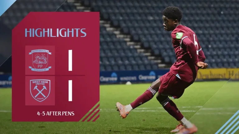 U18’s beat Preston on penalties! Preston North End U18 1-1 West Ham U18 FA Youth Cup Highlights