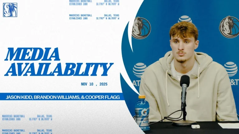 Jason Kidd, Brandon Williams, & Cooper Flagg Media Availability vs MIL 11 10 25