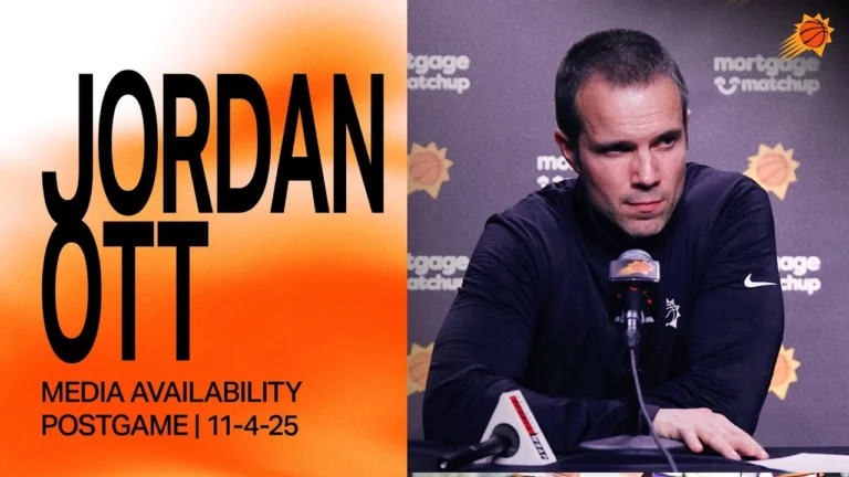 Head Coach Jordan Ott Postgame Media Availability 11-4-25 Phoenix Suns