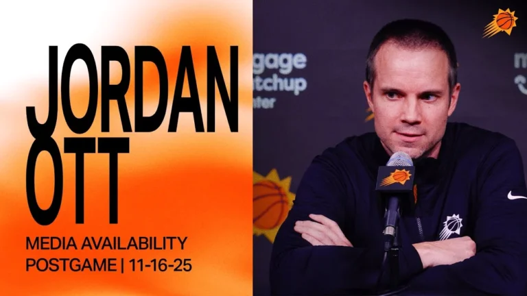 Head Coach Jordan Ott Postgame Media Availability Phoenix Suns 11-16-25