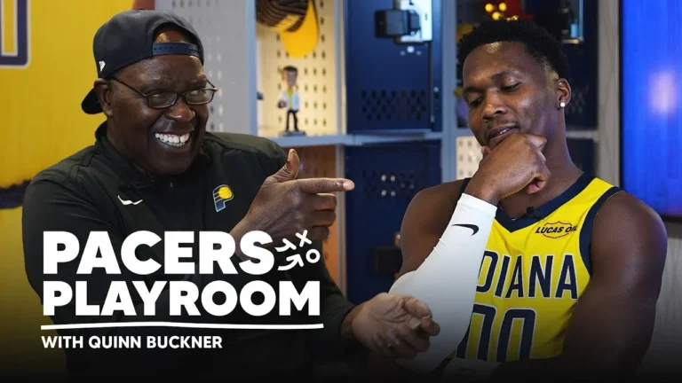Bennedict Mathurin’s Highly Competitive Game of Operation with Quinn Buckner in the Pacers Playroom