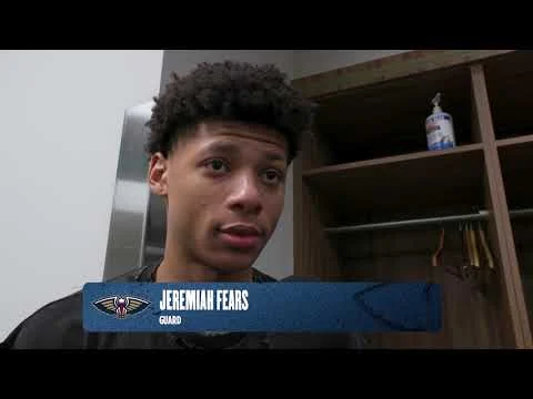 Jeremiah Fears interview Pelicans-Warriors Postgame 11 29 25