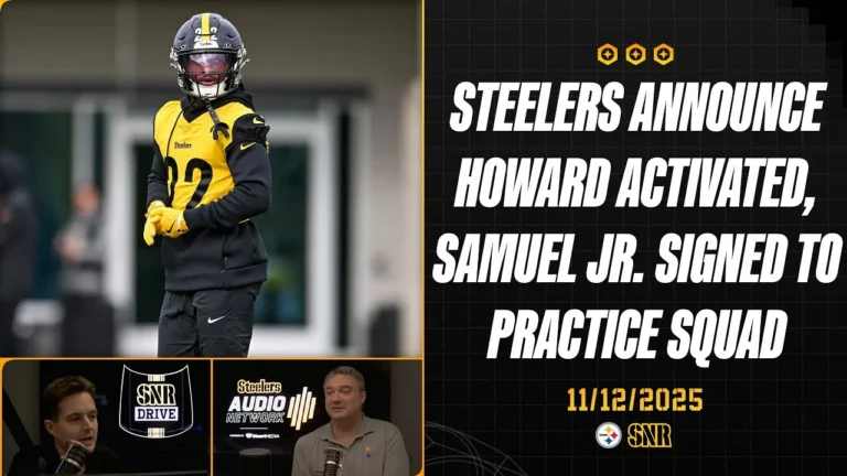 Steelers Make Roster Moves More SNR Drive (Nov. 12) Pittsburgh Steelers