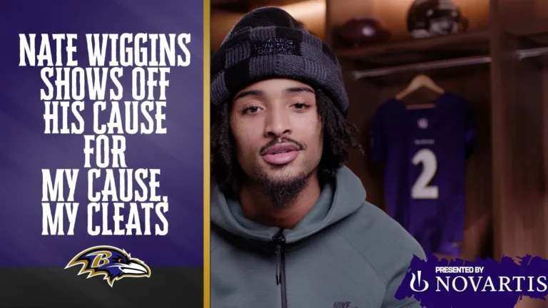 Nate Wiggins Shows Off His Cause for My Cause, My Cleats Baltimore Ravens