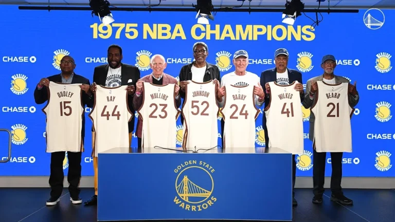 The 1974-75 Golden State Warriors Press Conference Champions Celebration