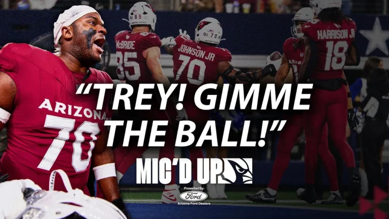 Paris Johnson Jr. TREY GIMME THE BALL Mic’d Up AZ Cardinals