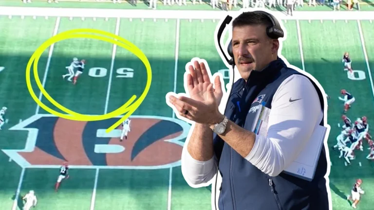 Mike Vrabel Film Breakdown Marcus Jones Pick Six, Drake Maye’s TD Pass to Hunter Henry & More