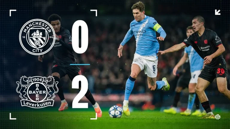 HIGHLIGHTS Man City 0-2 Leverkusen City suffer first Champions League loss at home to Leverkusen