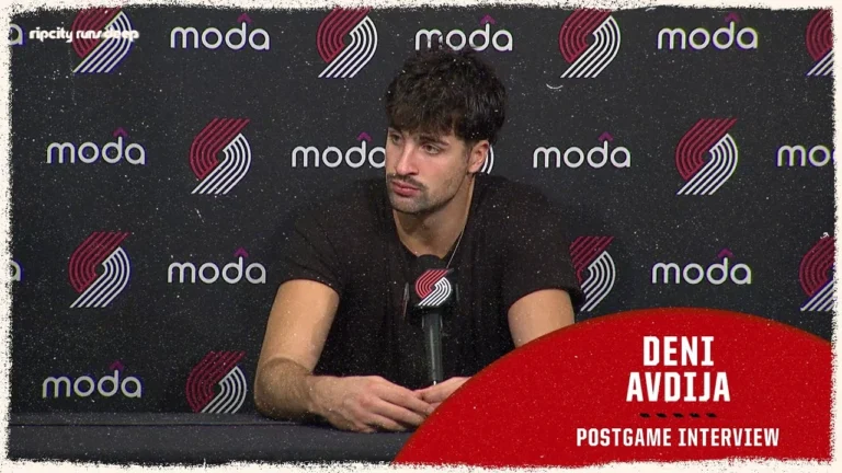 Deni Avdija Discusses Playing Fourth Quarters, Halloween Costume, and Blazers’ Win Over Nuggets