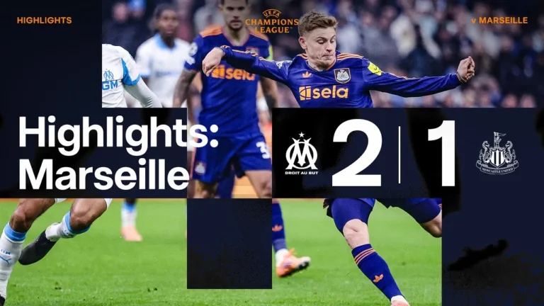 Olympique Marseille 2 Newcastle United 1 UEFA Champions League Highlights