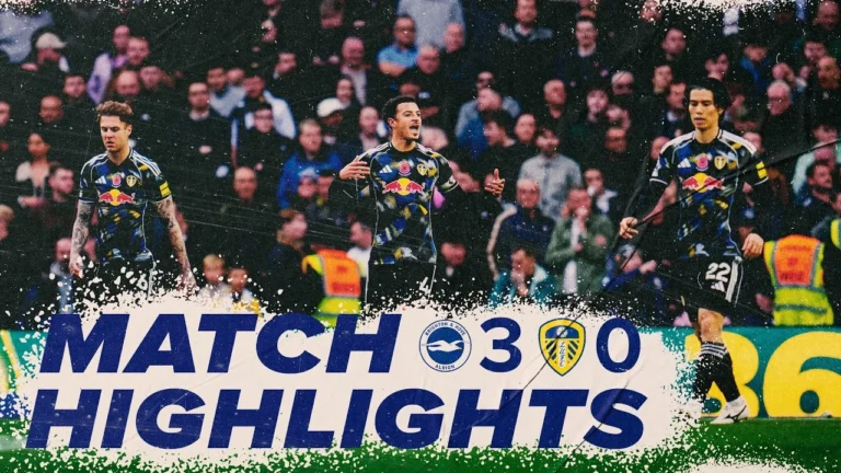 Brighton & Hove Albion 3-0 Leeds United Premier League Highlights