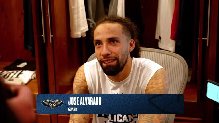 Jose Alvarado locker room interview Pelicans-Hornets Postgame 11 4 25