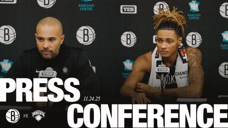 Jordi Fernández and Noah Clowney Postgame Press Conferences vs New York