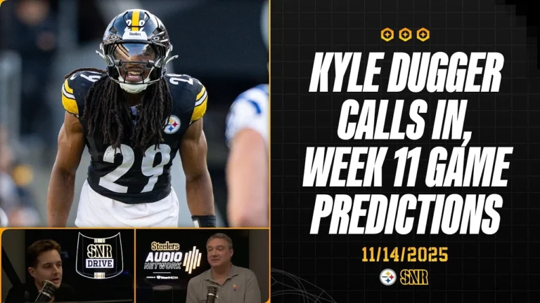 Kyle Dugger calls in, Week 11 NFL Game Predictions SNR Drive (Nov. 14) Pittsburgh Steelers