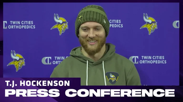 T.J. Hockenson on Justin Jefferson’s Ability & Double Coverage He Faces, Improving on Third Downs