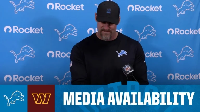 Dan Campbell postgame media availability 2025 NFL Regular Season Week 10: Lions at Commanders