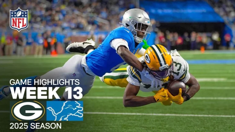 Green Bay Packers vs. Detroit Lions Game Highlights NFL 2025 Season Week 13