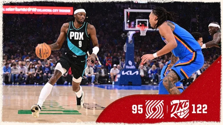 Portland Trail Blazers at Oklahoma City Thunder Highlights November 23, 2025