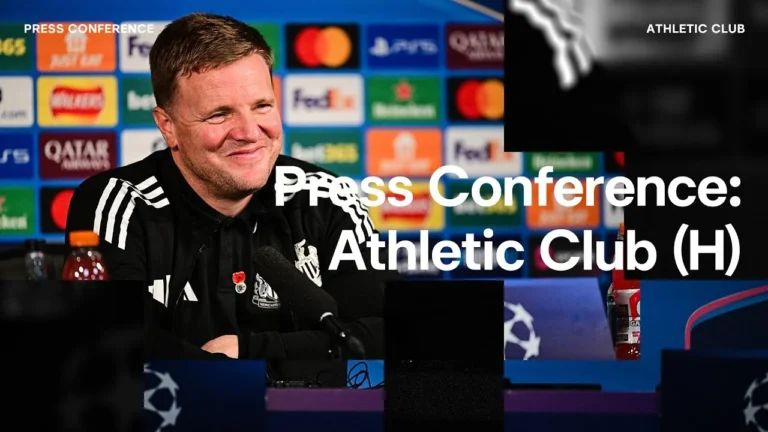 PRESS CONFERENCE Eddie Howe pre-Athletic Club UEFA Champions League