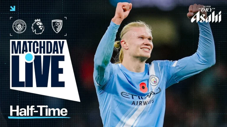 MATCHDAY LIVE! Haaland brace gives City half-time lead! Man City 2-1 Bournemouth Premier League