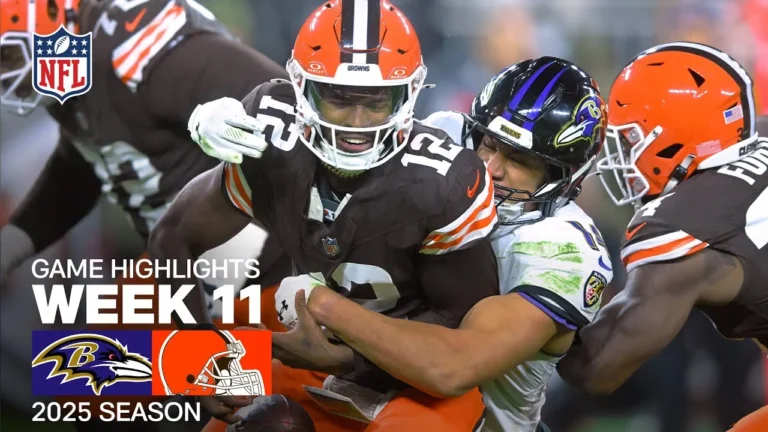 Baltimore Ravens vs. Cleveland Browns Game Highlights NFL 2025 Season Week 11