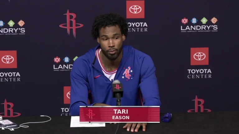 Tari Eason with a Press Conference l Rockets vs Wizards