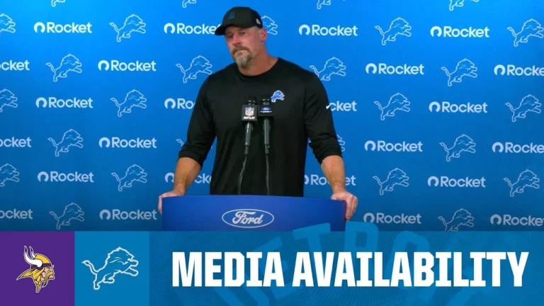 Dan Campbell postgame media availability 2025 NFL Regular Season Week 9: Lions vs. Vikings