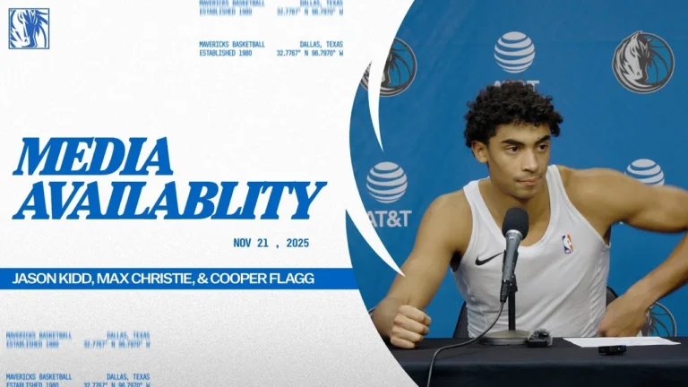 Jason Kidd, Max Christie, & Cooper Flagg Media Availability vs NOP 11 21 25