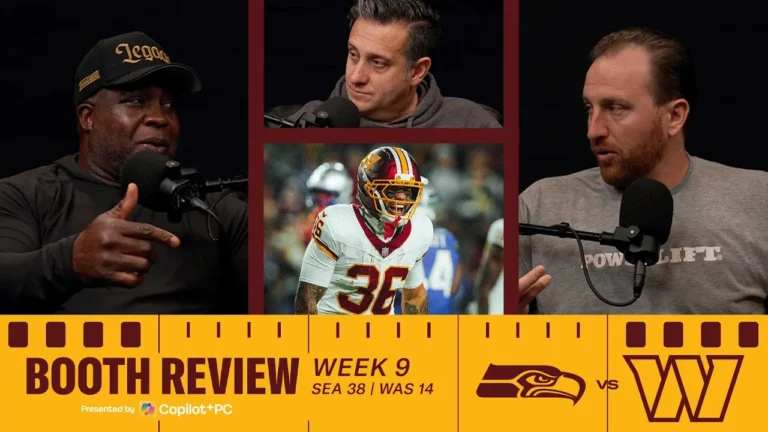 NFL Week 9 Recap: Commanders defeated by Seahawks 38-14 Booth Review Washington Commanders NFL