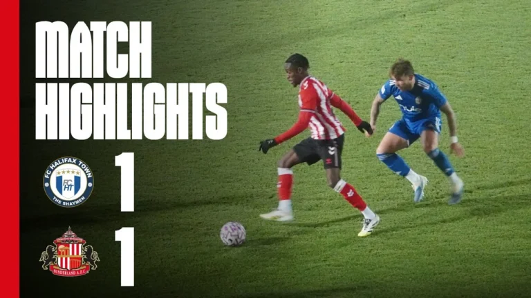 U21s Victory On Penalties Halifax Town 1 – 1 SAFC U21s (4-5 Pens) National League Cup Highlights