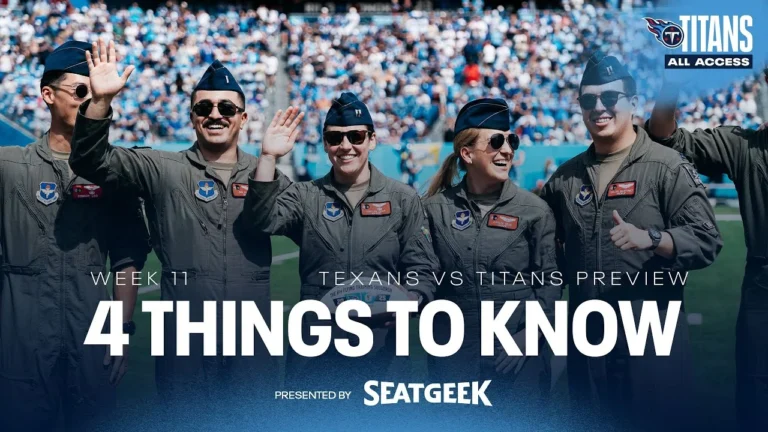 Titans Week 11 AFC South Matchup Four Things To Know presented by SeatGeek