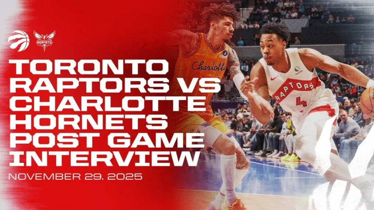 Toronto Raptors Full Media Availability Post Game at Hornets November 29, 2025