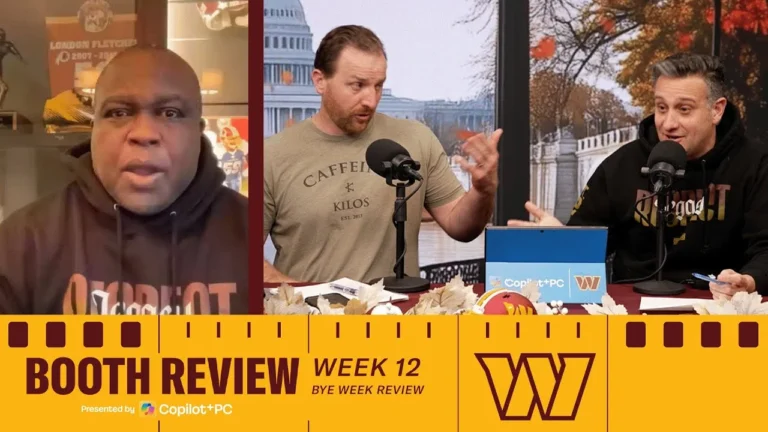 NFL Week 12 Recap: Commanders Bye Week Review Booth Review Podcast Washington Commanders NFL