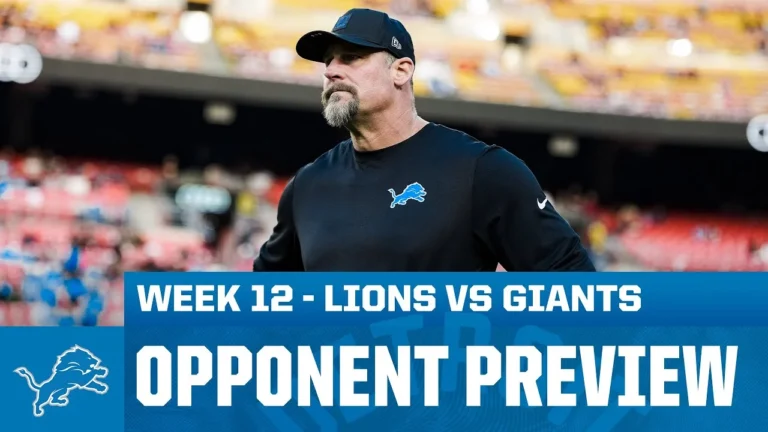 Detroit Lions vs New York Giants inside look 2025 Week 12 Opponent Preview