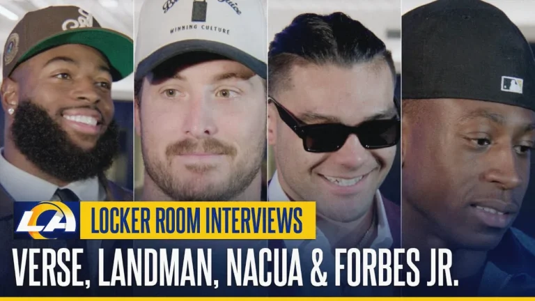 Jared Verse, Nate Landman, Puka Nacua & Emmanuel Forbes Jr. React To 34-10 Win Over The Saints