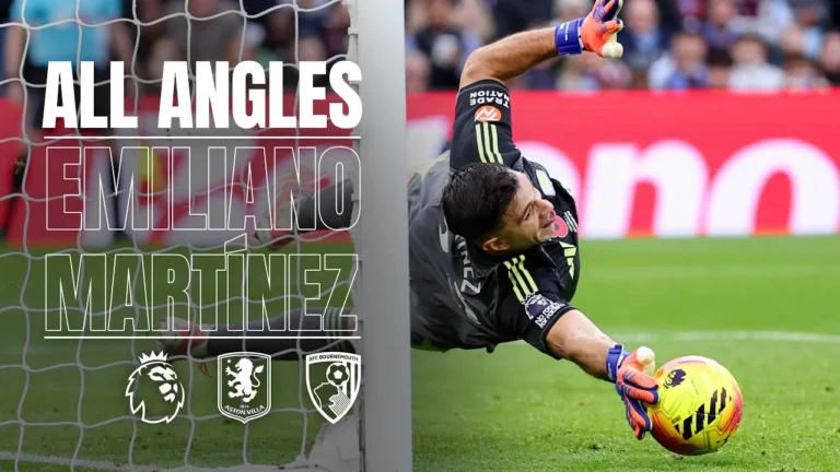 ALL ANGLES Emiliano Martínez Penalty Save vs AFC Bournemouth