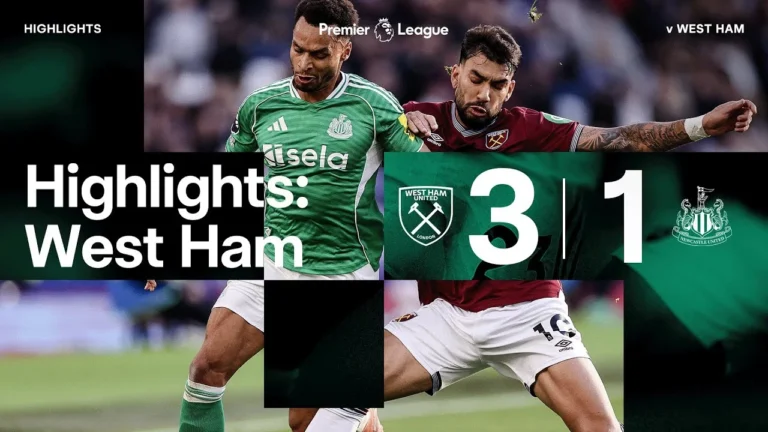 West Ham 3-1 Newcastle United Premier League Highlights