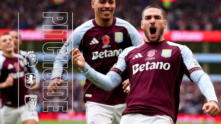 PITCHSIDE FOUR goals and THREE points for the Villans Aston Villa v Bournemouth