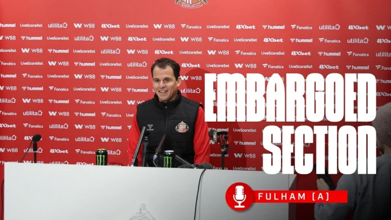 Fulham Press Conference The Embargoed Section
