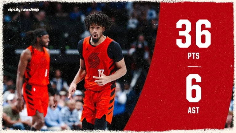 Shaedon Sharpe with a SEASON-HIGH 36 Points Against the Dallas Mavericks November 16th, 2025