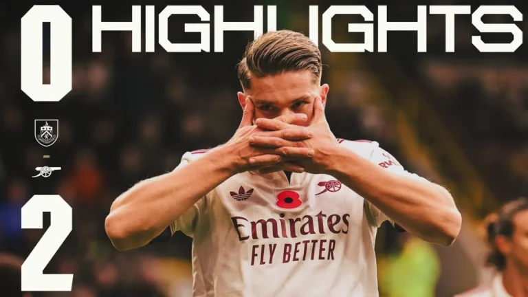 FIVE PREMIER LEAGUE WINS IN A ROW Burnley vs Arsenal (0-2) Premier League