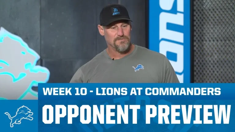 Detroit Lions head coach Dan Campbell previews Lions at Commanders 2025 Week 10 Opponent Preview