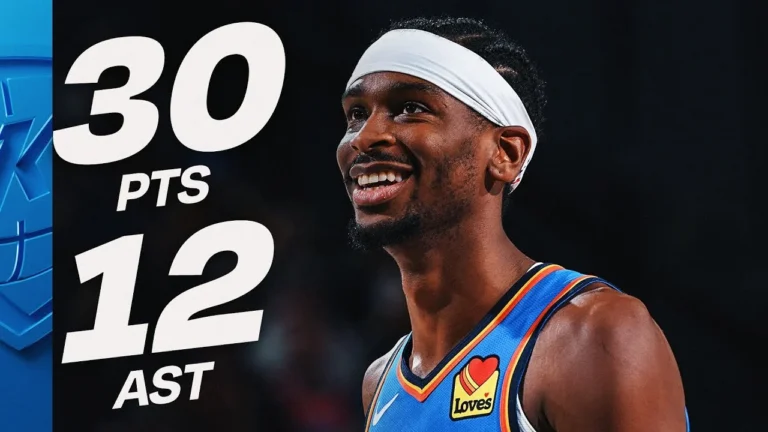 SGA Was HOOPING with 30 PTS & 12 AST vs Clippers November 4, 2025